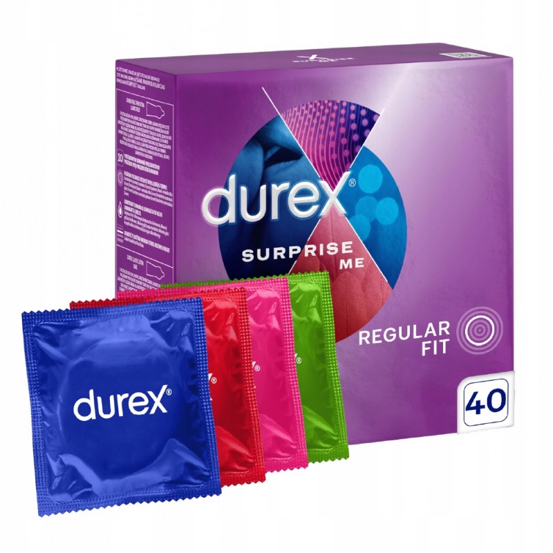 DUREX Набір Fun Explosion Презервативи 40 шт. та Гель Perfect Gliss 50 мл