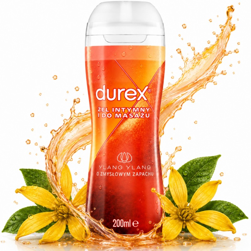Масажний гель DUREX PLAY YLANG YLANG 2в1 розслаблюючий чуттєвий на водній основі 200мл