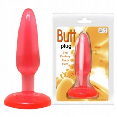 ГЕЛЕВА АНАЛЬНО-ВАГІНАЛЬНА ПРОБКА BUTT PLUG АНАЛЬНИЙ RED