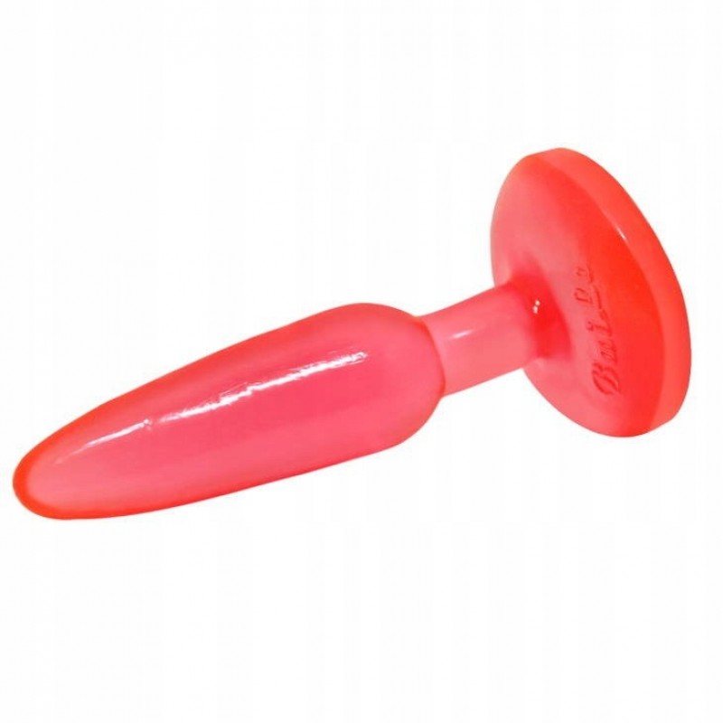 ГЕЛЕВА АНАЛЬНО-ВАГІНАЛЬНА ПРОБКА BUTT PLUG АНАЛЬНИЙ RED