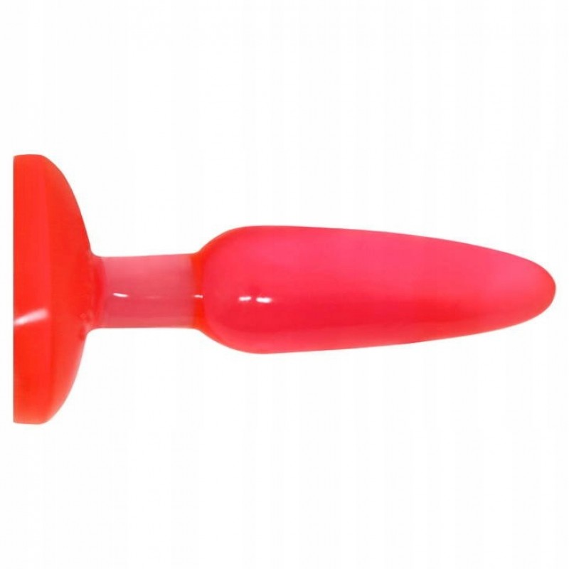 ГЕЛЕВА АНАЛЬНО-ВАГІНАЛЬНА ПРОБКА BUTT PLUG АНАЛЬНИЙ RED