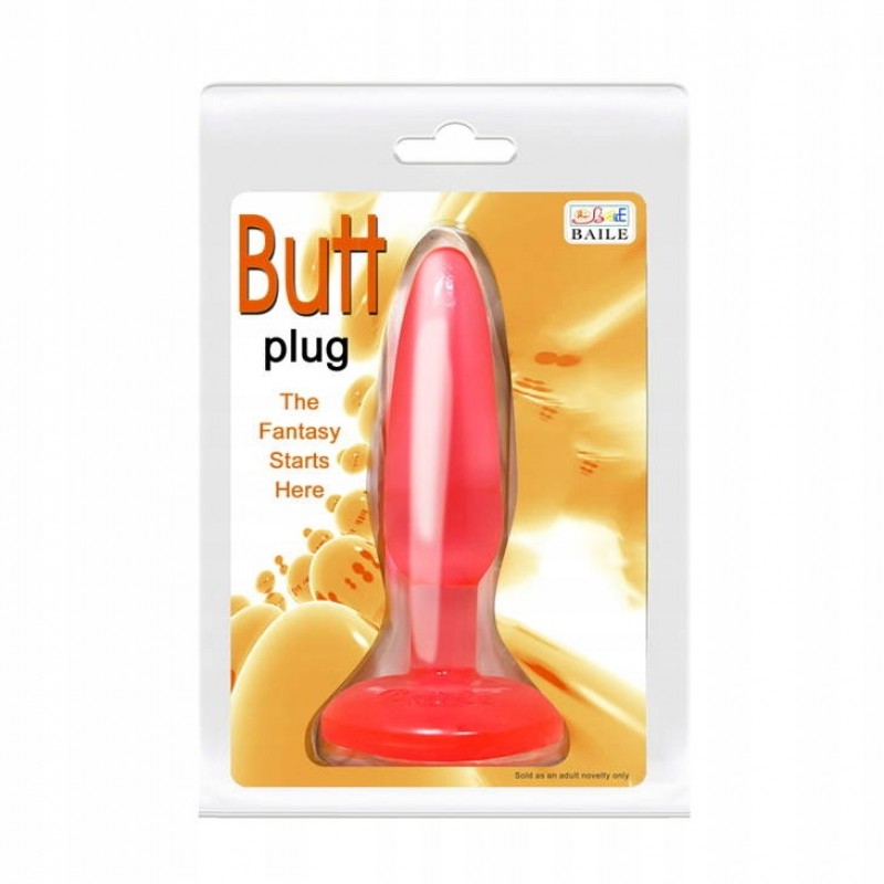 ГЕЛЕВА АНАЛЬНО-ВАГІНАЛЬНА ПРОБКА BUTT PLUG АНАЛЬНИЙ RED