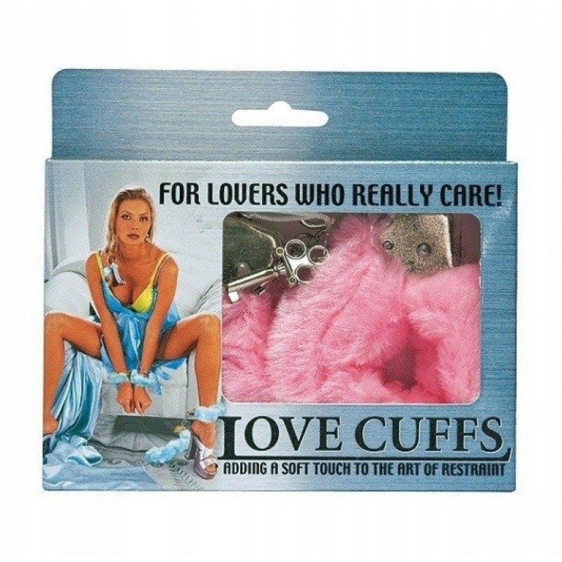 СУЦІЛЬНІ РОЖЕВІ НАРУЧНИКИ З ХУТРОМ LOVE CUFFS