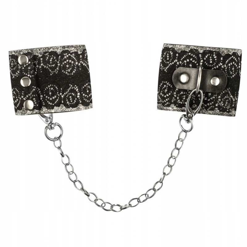 OBSESSIVE НАРУЧНИКИ A747 CUFFS СРІБЛЯСТИЙ;ЧОРНИЙ