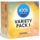 Тонкі презервативи EXS Variety Pack 48 шт. Мікс Смаків. Чорний Латекс