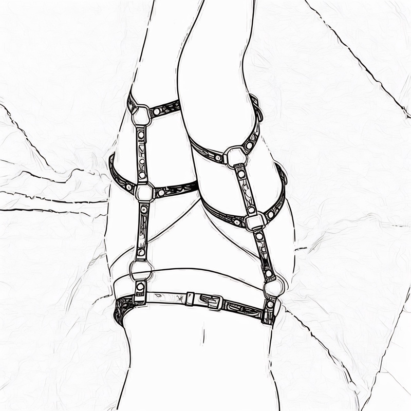 Упряж Harness Еротична білизна БДСМ ПАСИ НА СІДНИЦІ ТА СТЕГНА