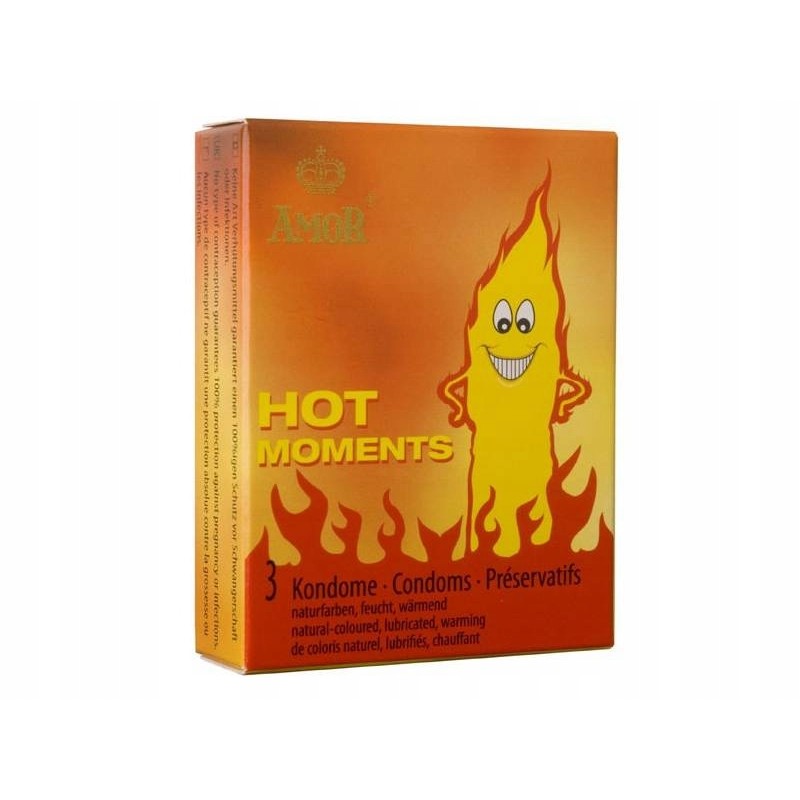 AMOR HOT WARM ЗІГРІВАЮЧІ ПРЕЗЕРВАТИВИ 3 ШТУКИ