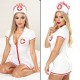 КОСТЮМ СЕКСУАЛЬНОЇ МЕДСЕСТРИ ЕРОТИЧНИЙ КОСТЮМ + ПАНЧОХИ ЖІНОЧА БІЛИЗНА
