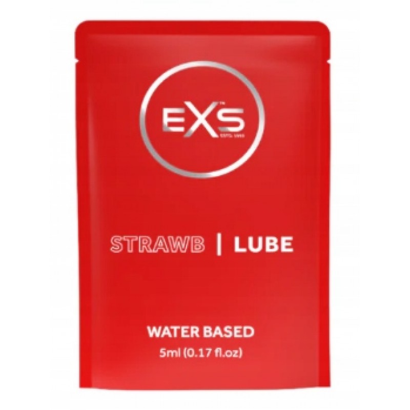 Інтимний гель EXS Strawberry Lube Полуничний лубрикант на водній основі 5 мл