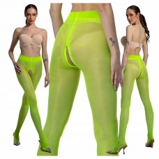 Колготки Жіночі Гладкі з Діркою 1/2 Товщина 20 Den Hip Gloss Жовті Флюо