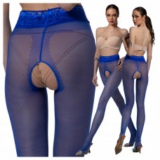 Колготки Жіночі Мереживні з Діркою 1/2 Товщина 30 Den Hip Lace Чаброві