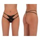 Сексуальні чуттєві жіночі трусики ROSCA THONG чорні L/XL - Passion