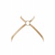 Збруя для тіла Bijoux Indiscrets Maze Cross Chest Harness Браун
