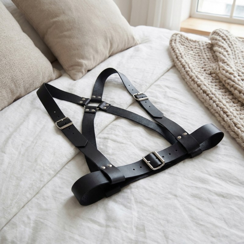 Система STD HARNESS класична чорна упряж БДСМ