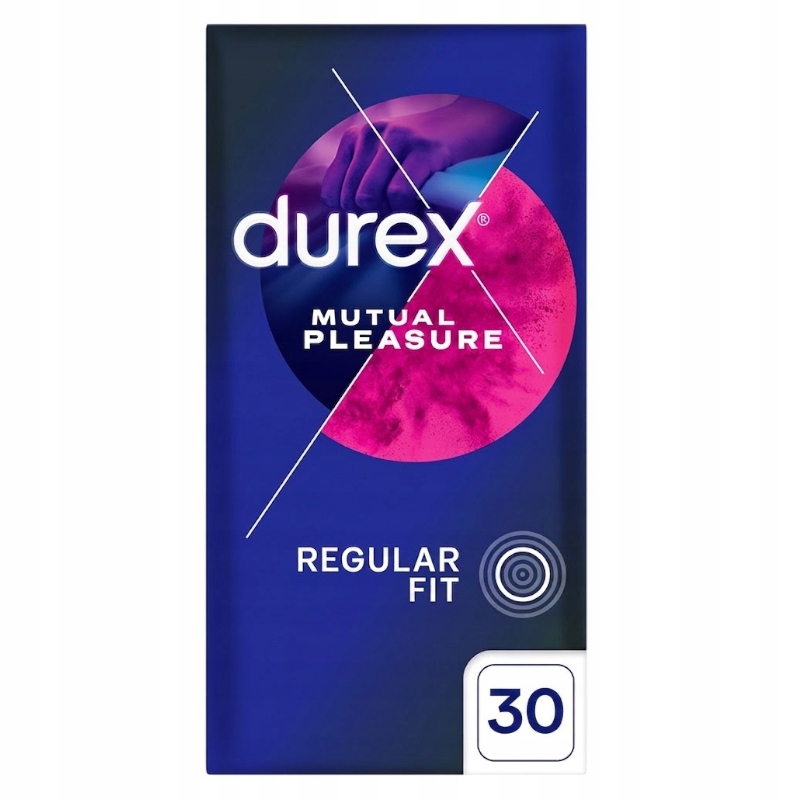 Durex Mutual Pleasure презервативи з рельєфом для посилення відчуттів та змазкою, що уповільнює еякуляцію, 30 шт.