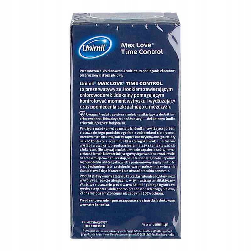 Презервативи Unimil Max Love Time Control, 12 шт.