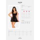 Комплект нижньої білизни Комплект Obsessive LAURISE Babydoll та Stringi Чорні р.S/M