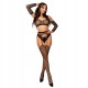 Жіночий комплект BODYSTOCKING 3 предмети, сексуальний топ STRIPPANTY, рукави