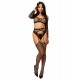 Жіночий комплект BODYSTOCKING 3 предмети, сексуальний топ STRIPPANTY, рукави