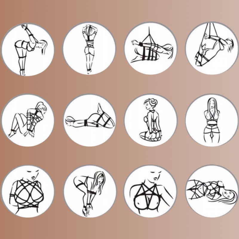 Мотузка БДСМ KINBAKU SHIBARI 10 м чорний бондаж роуп шнур для знерухомлення