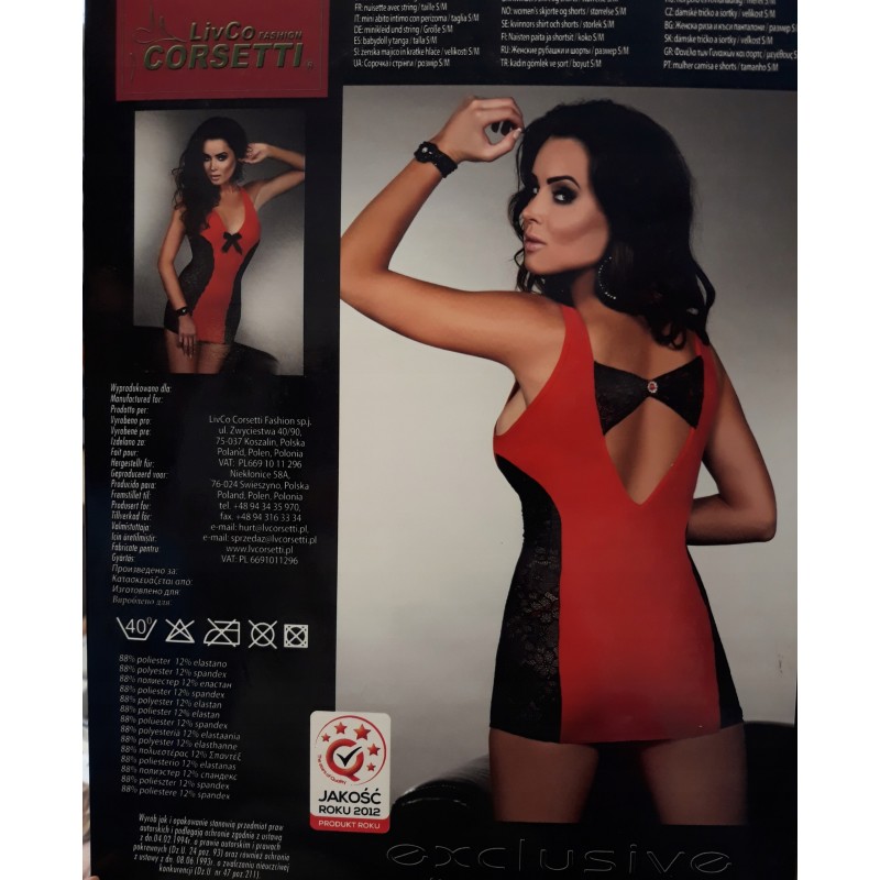 Комплект LivCo Corsetti Misae LC 18122, футболка і трусики S/M
