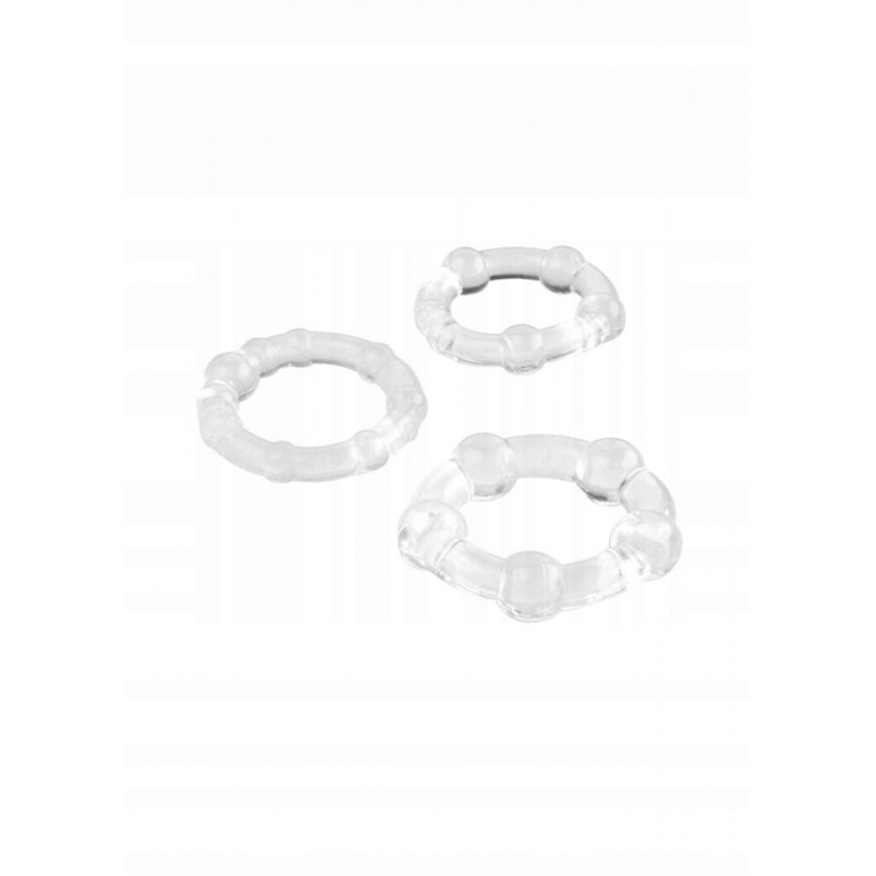 Комплект з 3 прозорих рингів на учасника - Triple C-Ring Set Cristal