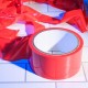 Бондажна стрічка БДСМ для знерухомлення рук ніг рот безклейова червона 15 м