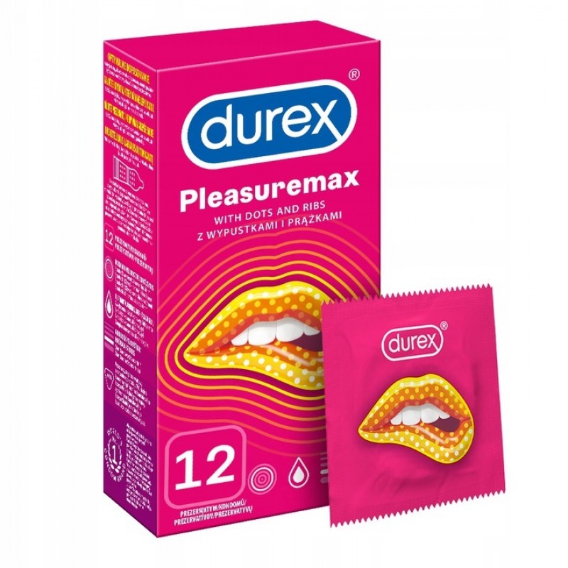 DUREX PLEASUREMAX презервативи з пухирцями та ребрами, змащені, 36 шт.