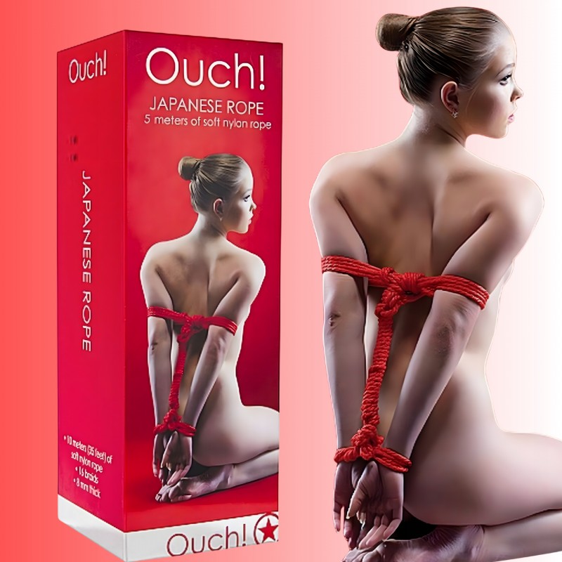 Мотузка для SHIBARI 5м червоний шнур БДСМ для знерухомлення та зв'язування міцна