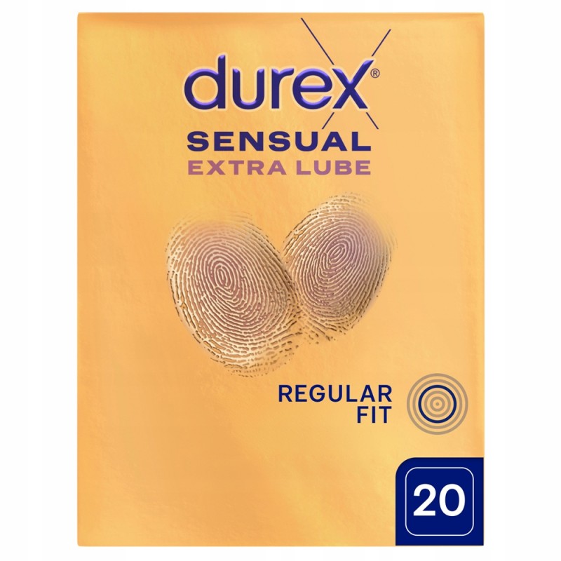 Презервативи DUREX SENSUAL EXTRA LUBRICATED з додатковим лубрикантом 20 шт.