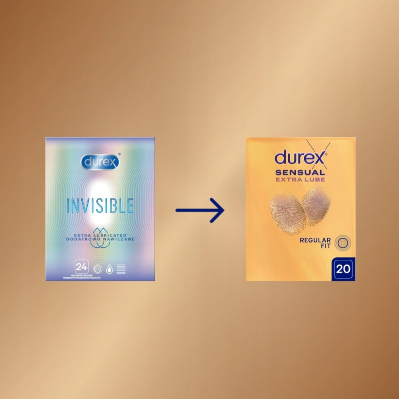 Презервативи DUREX SENSUAL EXTRA LUBRICATED з додатковим лубрикантом 20 шт.