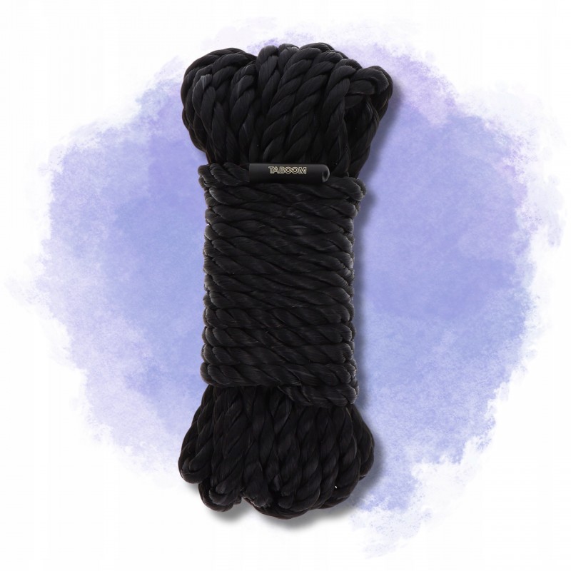 Мотузка для зв'язування БДСМ KINBAKU SHIBARI 10 м чорна, товста, міцна