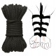 Мотузка для зв'язування БДСМ KINBAKU SHIBARI 10 м чорна, товста, міцна