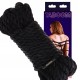 Мотузка для зв'язування БДСМ KINBAKU SHIBARI 10 м чорна, товста, міцна
