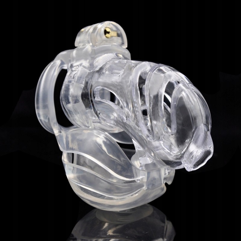 ПОЯС ЧЕСНОТИ ПРОЗОРА КЛІТКА ДЛЯ ПЕНІСА, ЩО ЗАКРИВАЄТЬСЯ НА КЛЮЧ, CHASTITY CAGE