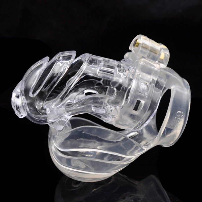 ПОЯС ЧЕСНОТИ ПРОЗОРА КЛІТКА ДЛЯ ПЕНІСА, ЩО ЗАКРИВАЄТЬСЯ НА КЛЮЧ, CHASTITY CAGE