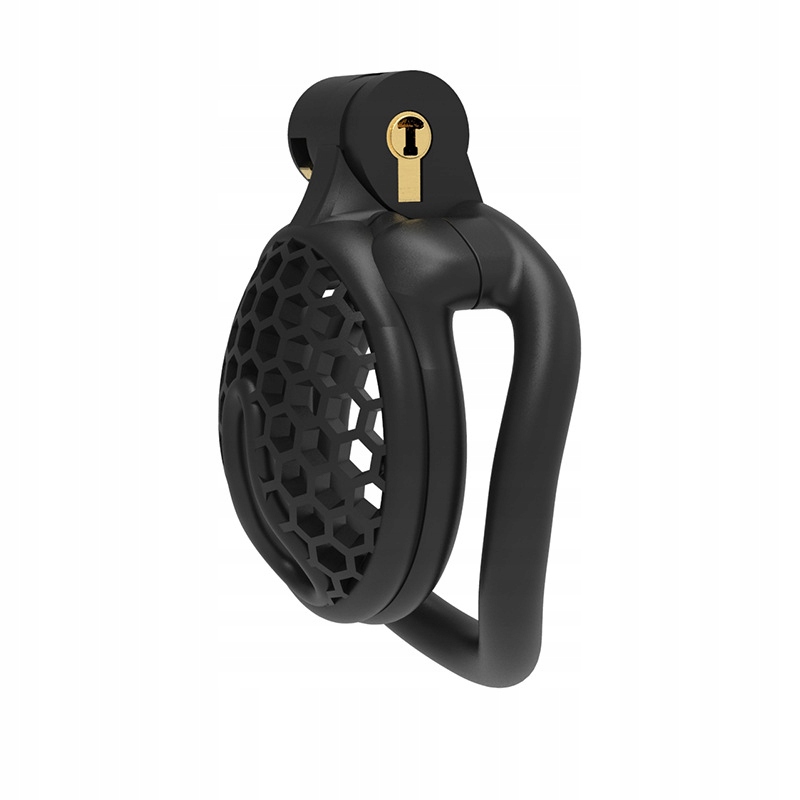 МІНІ КЛІТКА ТИПУ FLAT ДЛЯ ПЕНІСА ЧОРНИЙ ПОЯС ЧЕСНОТИ CHASTITY CAGE