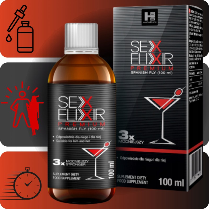 SEX ELIXIR PREMIUM Краплі Афродизіак Іспанська Муха Лібідо Потенція 100мл