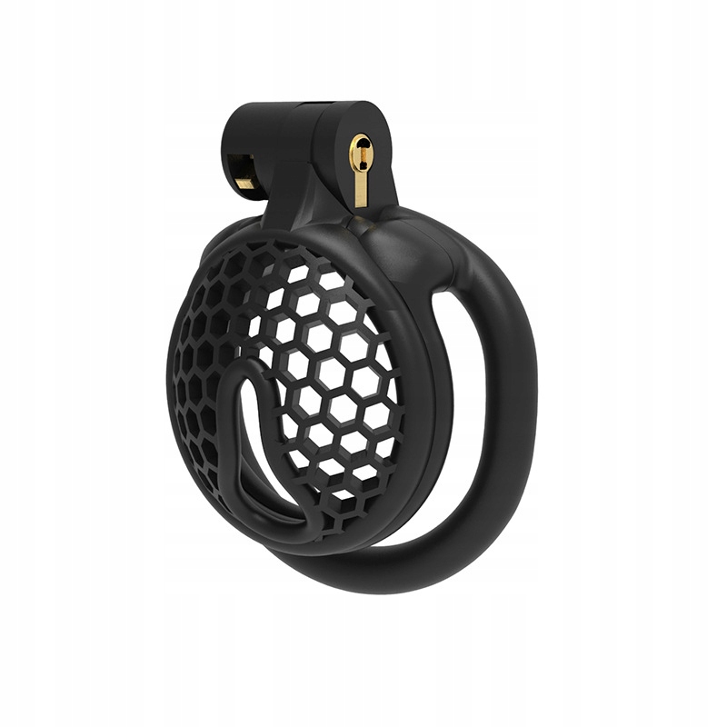 МІНІ КЛІТКА ТИПУ FLAT ДЛЯ ПЕНІСА ЧОРНИЙ ПОЯС ЧЕСНОТИ CHASTITY CAGE SISI