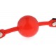 Силіконовий кляп для БДСМ без застібки 2024 - червоний