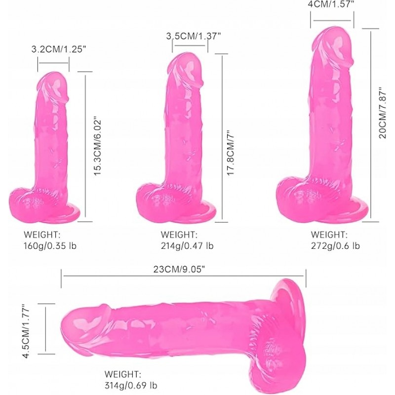 Реалістичний Dildo пеніс для жінок, 15,5 см, з присоском та основою