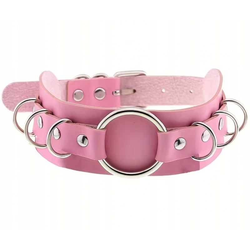 Стильний Рожевий Нашийник для шиї Choker БДСМ