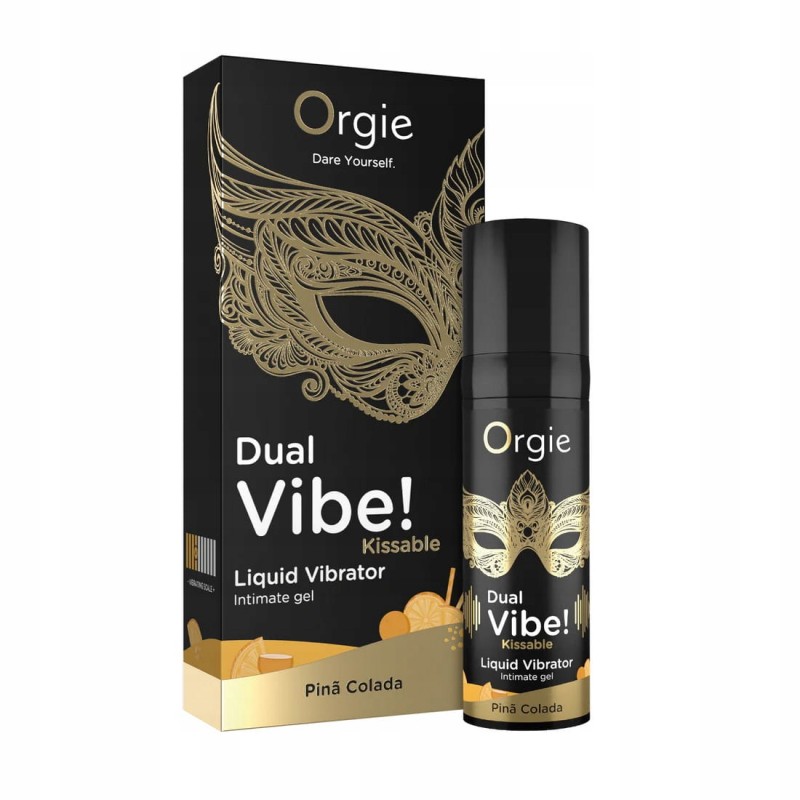 ВІБРУЮЧИЙ ГЕЛЬ ОРГІЇ DUAL VIBE! СМАК КОКТЕЙЛЮ ПІНА КОЛАДА