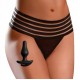 СТРІНГИ БЕЗ ПРОМЕЖИНИ З АНАЛЬНОЮ ПРОБКОЮ HOOKUP PANTIES р. XL/XXL чорний No2