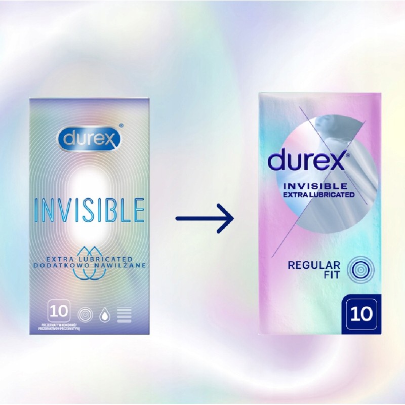 Презервативи DUREX INVISIBLE додатково зволожені Презервативи супертонкі