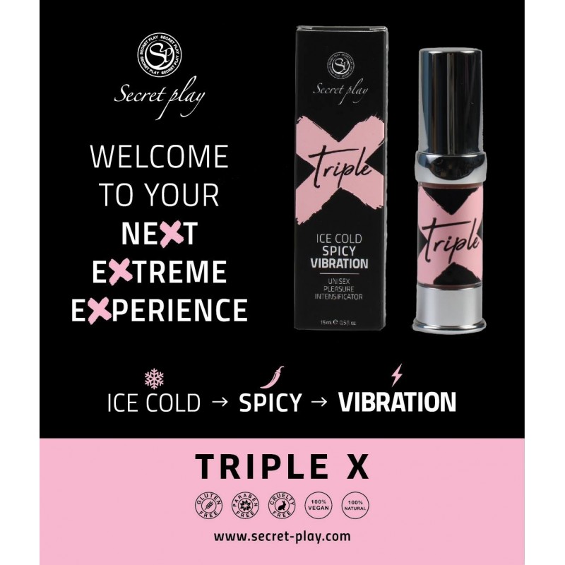 SECRET PLAY TRIPLE X НАТУРАЛЬНИЙ ВІБРУЮЧИЙ ЛУБРИКАНТ