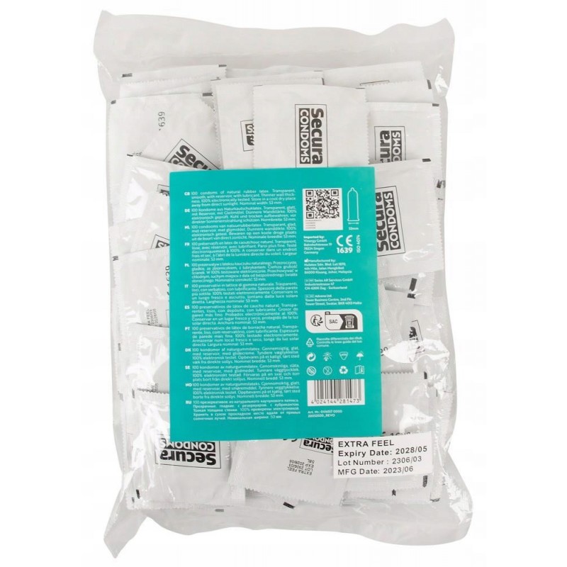 Презервативи Кондоми Secura Extra Feel 100 шт
