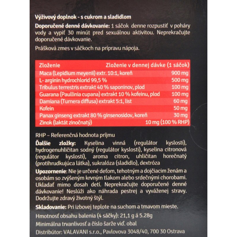 Еліксир кохання Valavani 4 пакетики 5,28 мг