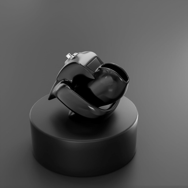 МАЛЕНЬКИЙ ЧОРНИЙ ПОЯС ЧЕСНОТИ CHASTITY NUB Ring 45мм