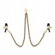 Liebe Seele пряжки для сосок Black Beads Chains І Nipple Clamps